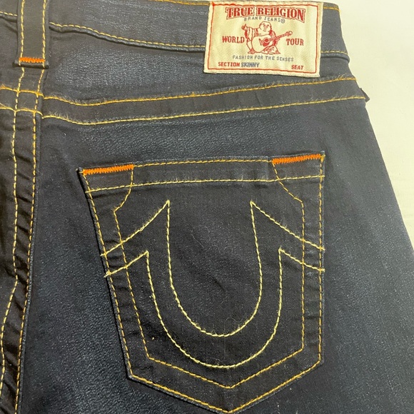Women’s True Religion Skinny Jeans Navy Blue Size 33 - Picture 6 of 11